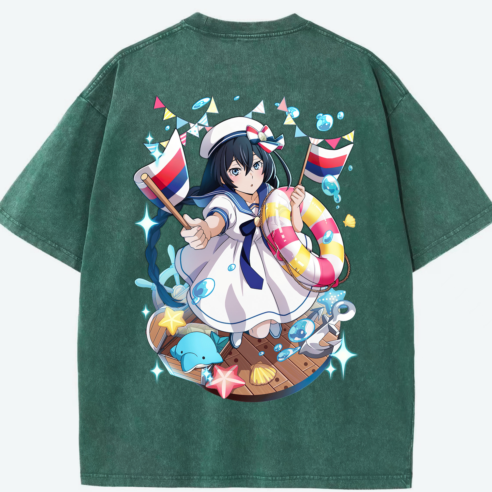（画像用） 文豪ストレイドッグス Bungo Stray Dogs 綿100% ヴィンテージ風 半袖Tシャツ（背面プリント）